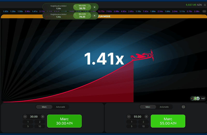 Aviatorda real pul qazana bilərsiniz